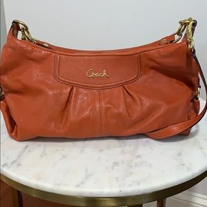 Coach leather crossbody - awesome color!